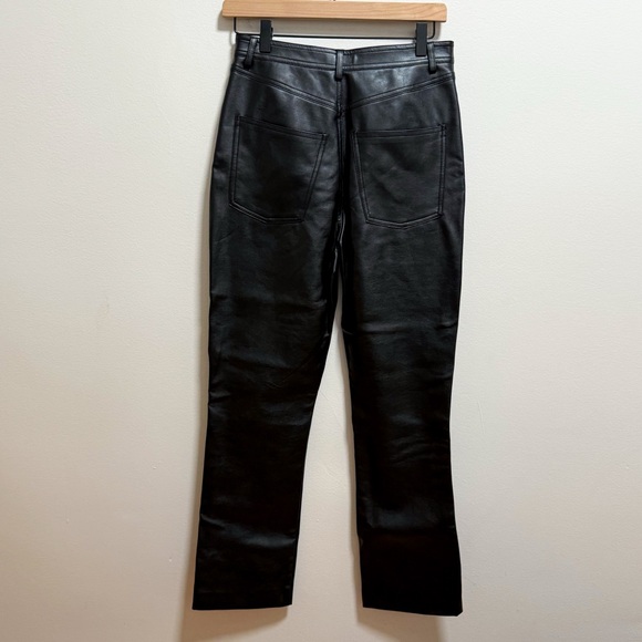 Steve Madden high rise black faux leather pants Aritzia Abercrombie trendy night - Picture 6 of 6